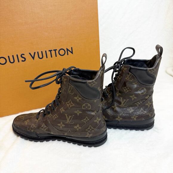 Louis Vuitton Eldorado Monogram Combat Boots 38.5 – NIB, Rare, Discontinued - Picture 8 of 14